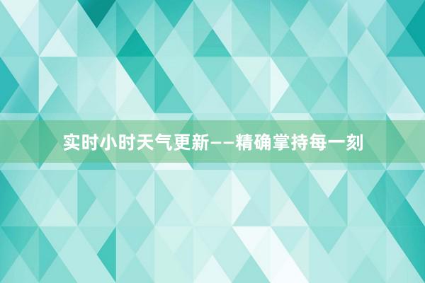 实时小时天气更新——精确掌持每一刻